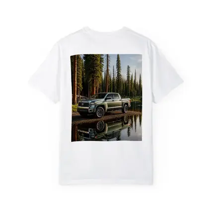 Toyota Tundra Truck Parked By Forest Lake