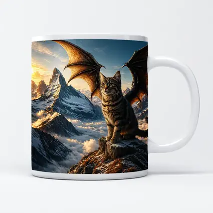 Dragon Wing Cat Above Mountain Peaks