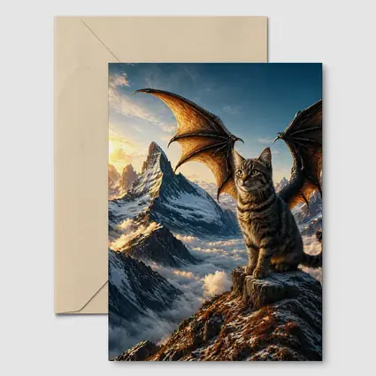 Dragon Wing Cat Above Mountain Peaks