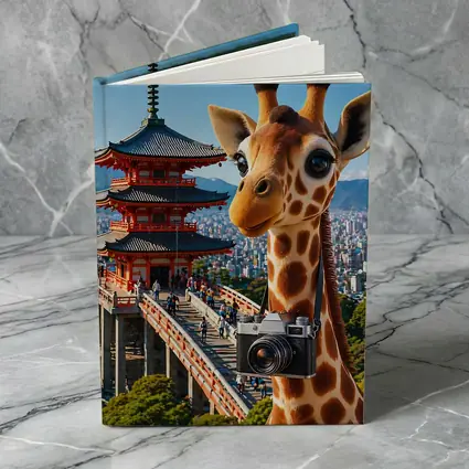 Giraffe Tourist With Camera Kyoto Japan