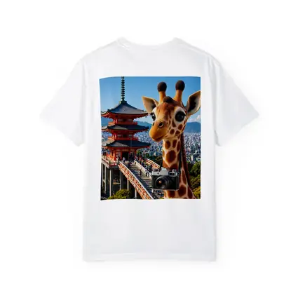 Giraffe Tourist With Camera Kyoto Japan