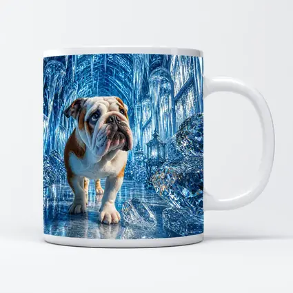 English Bulldog In Crystal Ice Palace