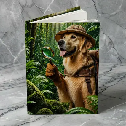 Golden Retriever Explorer Dog in Jungle