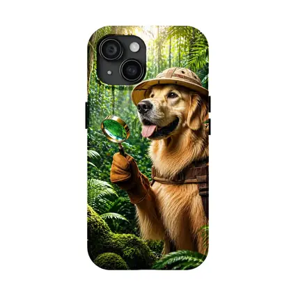 Golden Retriever Explorer Dog in Jungle