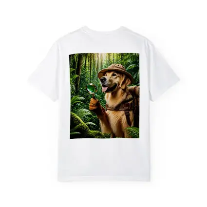 Golden Retriever Explorer Dog in Jungle