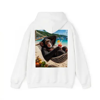 Chimpanzee Relaxing in Hammock Beach Cocktail