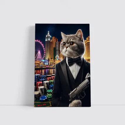 British Shorthair Cat Tuxedo Las Vegas Casino