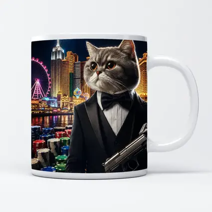 British Shorthair Cat Tuxedo Las Vegas Casino