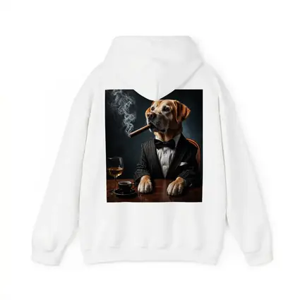 Labrador Retriever Tuxedo Godfather Dark Background