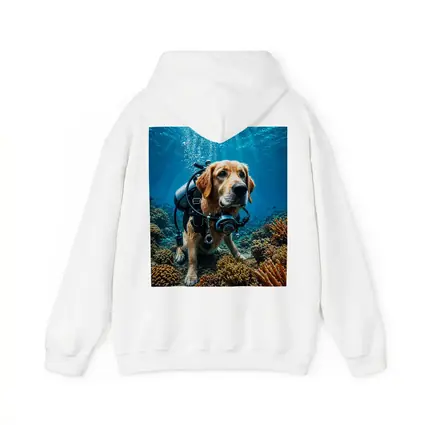Golden Retriever Scuba Diver Underwater Coral Reef