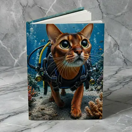 Abyssinian Cat Scuba Diving Coral Reef Underwater