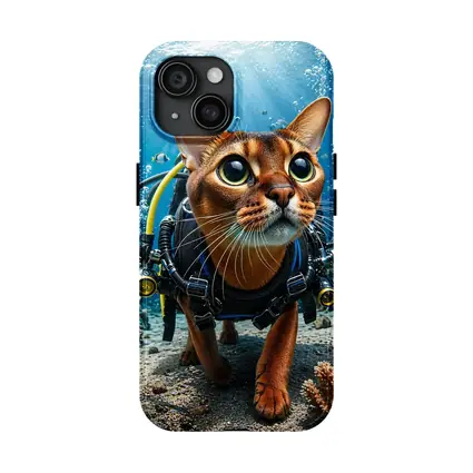 Abyssinian Cat Scuba Diving Coral Reef Underwater