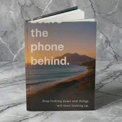 Leave The Phone Behind Beach Sunset Quote