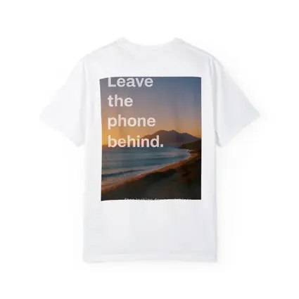 Leave The Phone Behind Beach Sunset Quote