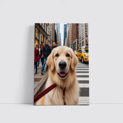 Golden Retriever Dog New York City Street