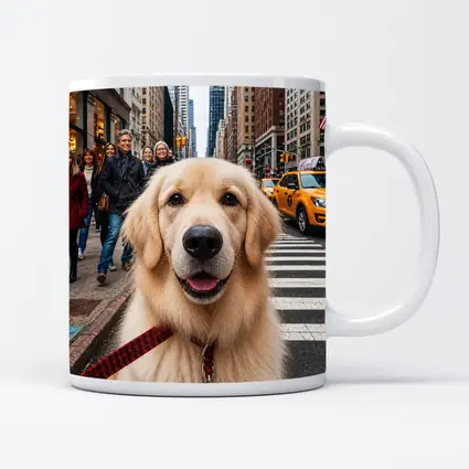 Golden Retriever Dog New York City Street