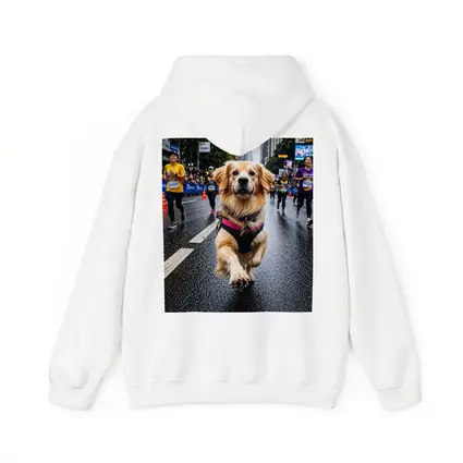 Golden Retriever Running City Marathon Street