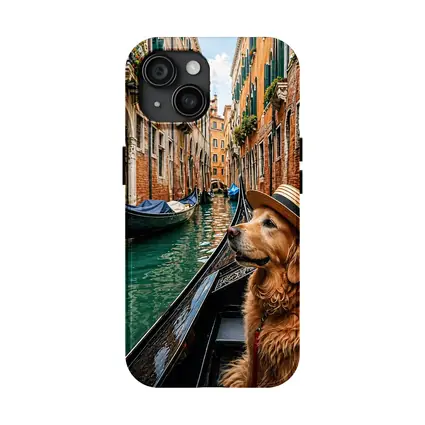 Golden Retriever Dog Wearing Hat Venice Canal