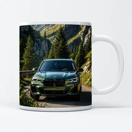 BMW X3 Green SUV Mountain Road Drive