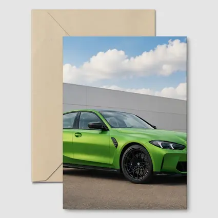 BMW M3 G80 Green Sedan Outdoor
