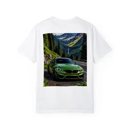 Green BMW M4 Mountain Road Waterfall
