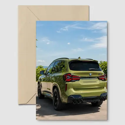 BMW X3M Olive Green Rear Outdoor Setting