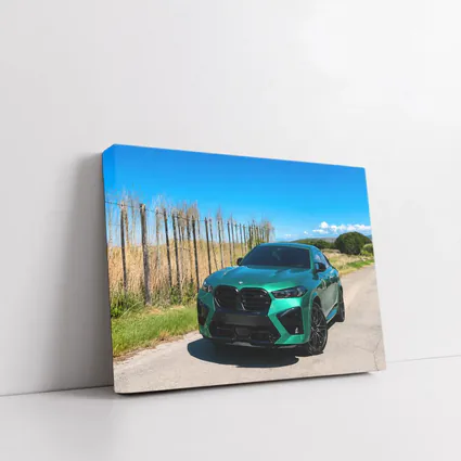 BMW X6M Green on Sunny Country Road
