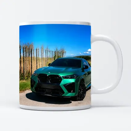 BMW X6M Green on Sunny Country Road