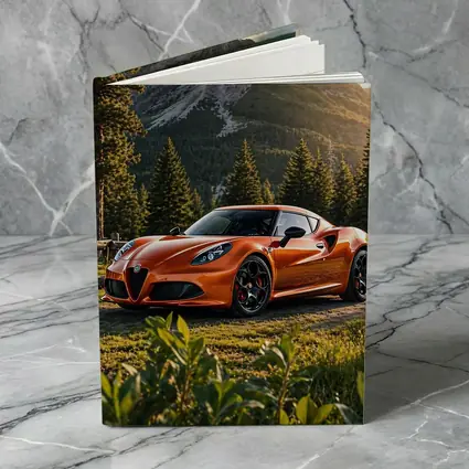 Alfa Romeo 4C Orange Mountain Forest Setting