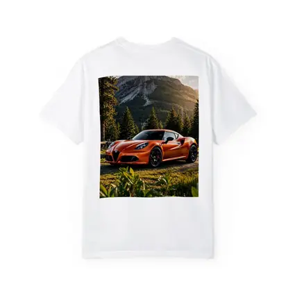 Alfa Romeo 4C Orange Mountain Forest Setting