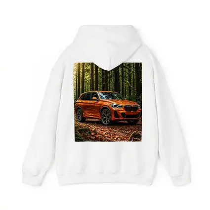 BMW X1 Orange SUV Forest Setting