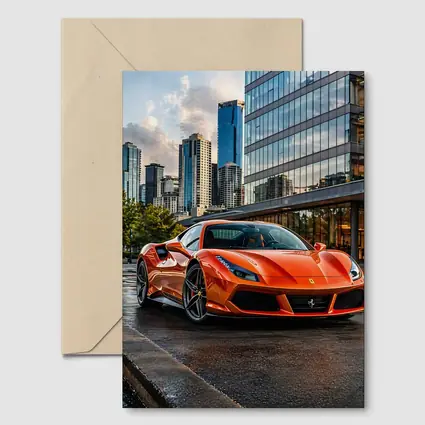 Ferrari 488 GTB Orange City Street