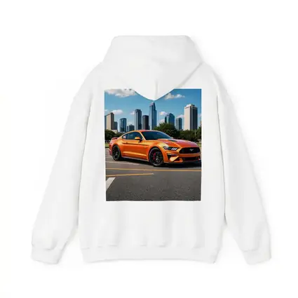 Ford Mustang GT Orange City Skyline
