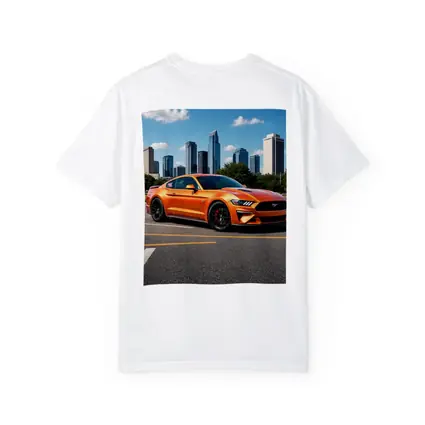 Ford Mustang GT Orange City Skyline