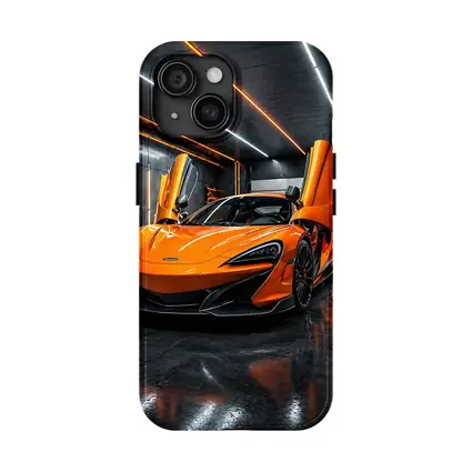 McLaren 600LT Orange Dihedral Doors Garage