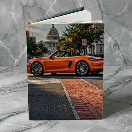 Porsche Boxster Orange Streets Washington DC