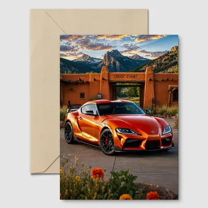 Toyota GR Supra Orange Mountain Adobe Setting