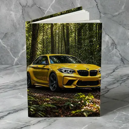 Yellow BMW M2 Parked in Forest