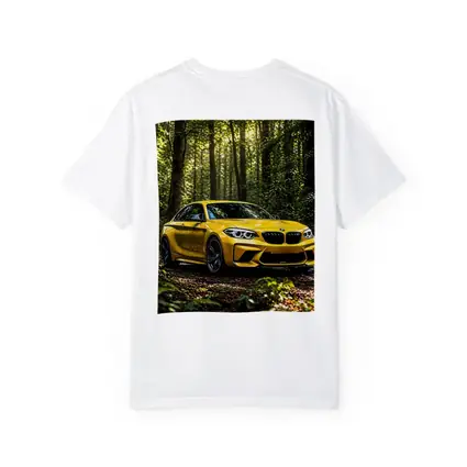 Yellow BMW M2 Parked in Forest
