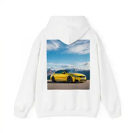 BMW M4 Yellow Coupe Mountain Background