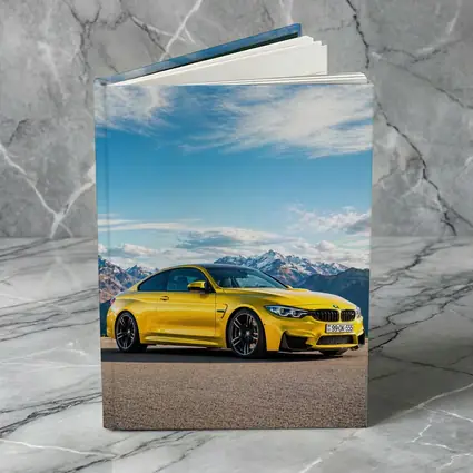 BMW M4 Yellow Coupe Mountain Background