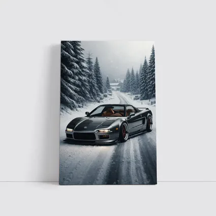 Acura NSX Snow Road Winter Forest