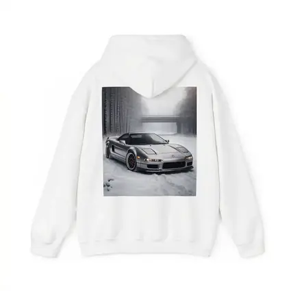 Acura NSX Silver Sports Car Snowy Road