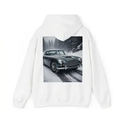 Aston Martin DB5 Classic Car Snowy Road