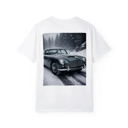 Aston Martin DB5 Classic Car Snowy Road