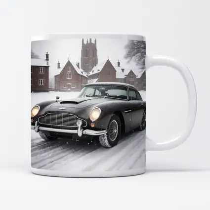 Aston Martin DB5 Classic Car Snowy Estate