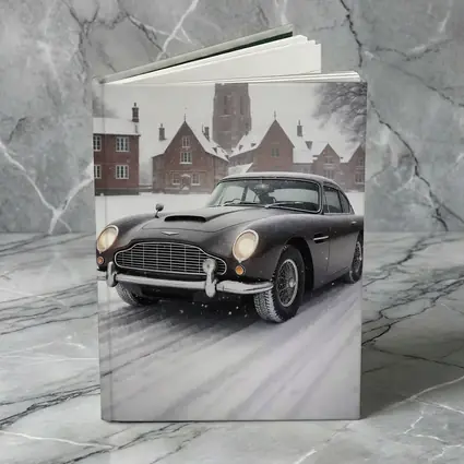 Aston Martin DB5 Classic Car Snowy Estate