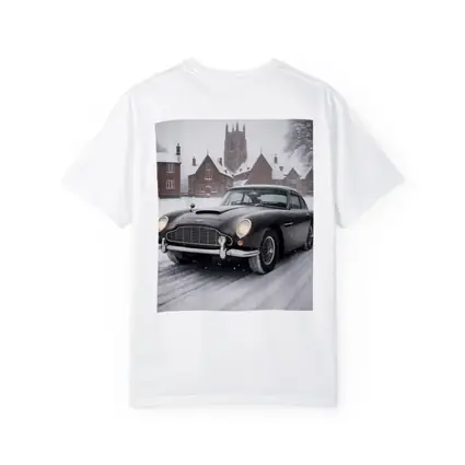 Aston Martin DB5 Classic Car Snowy Estate