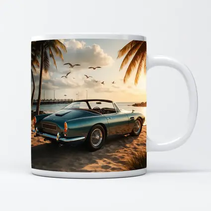 Aston Martin DB5 Classic Car Beach Sunset