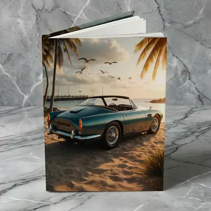 Aston Martin DB5 Classic Car Beach Sunset